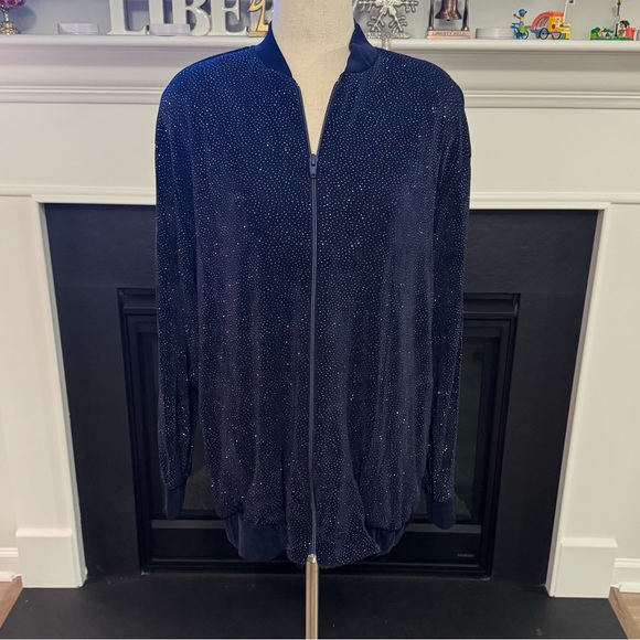 ✨ Vintage Gepetto Sparkle Zip Bomber Jacket – Made in USA (Size S)